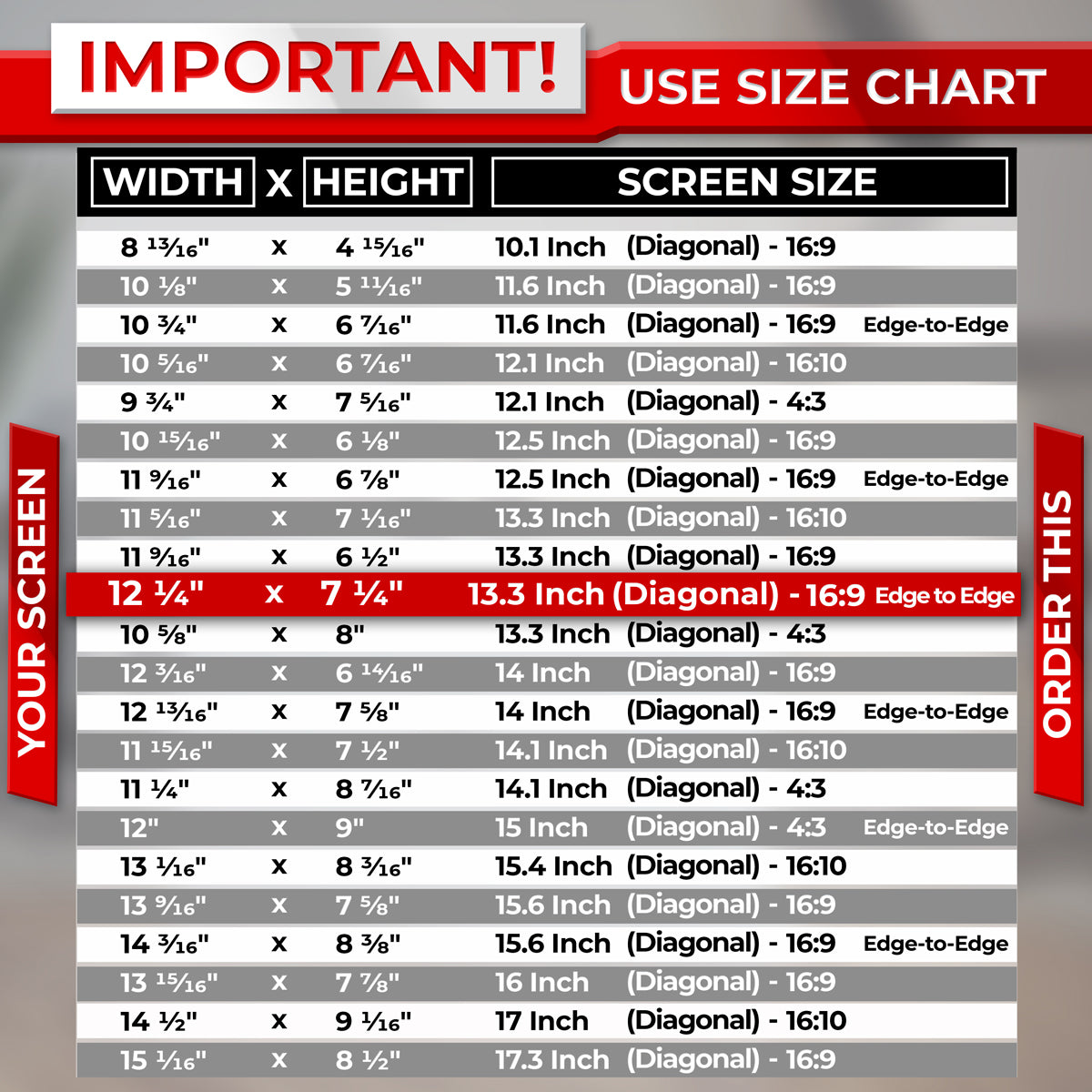 SightPro 13.3 Inch 16:9 Edge-to-Edge Privacy Screen Filter for Laptops