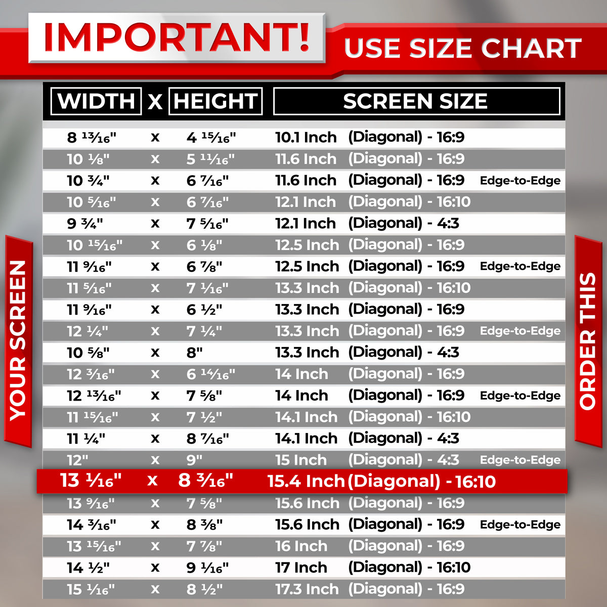 SightPro 15.4 Inch 16:10 Privacy Screen Filter for Laptops