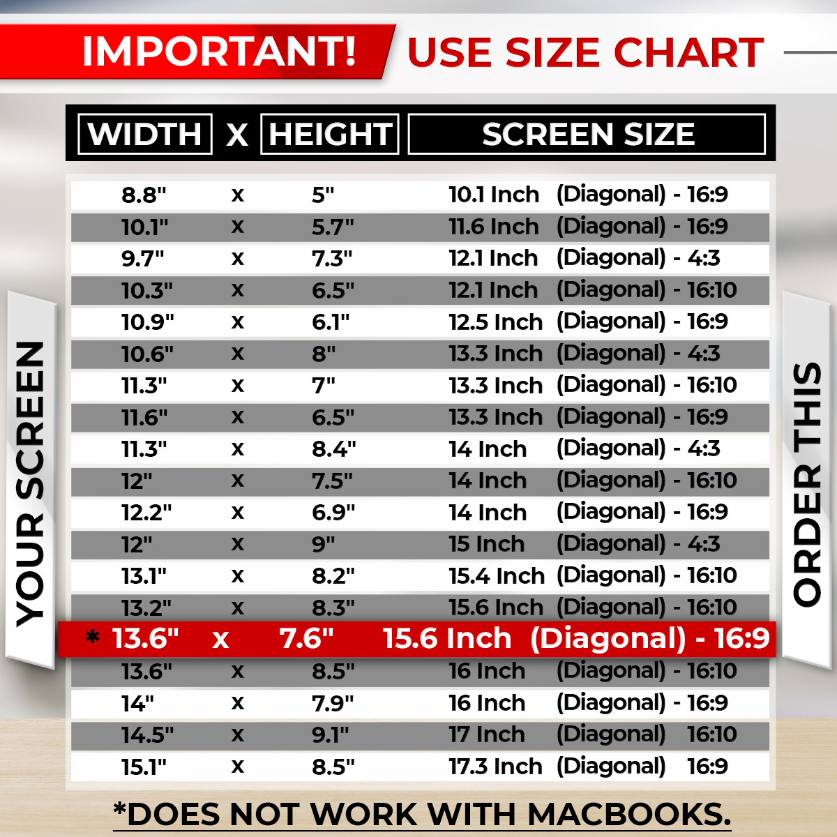 SightPro 15.6 Inch 16:9 Privacy Screen Filter for Laptops