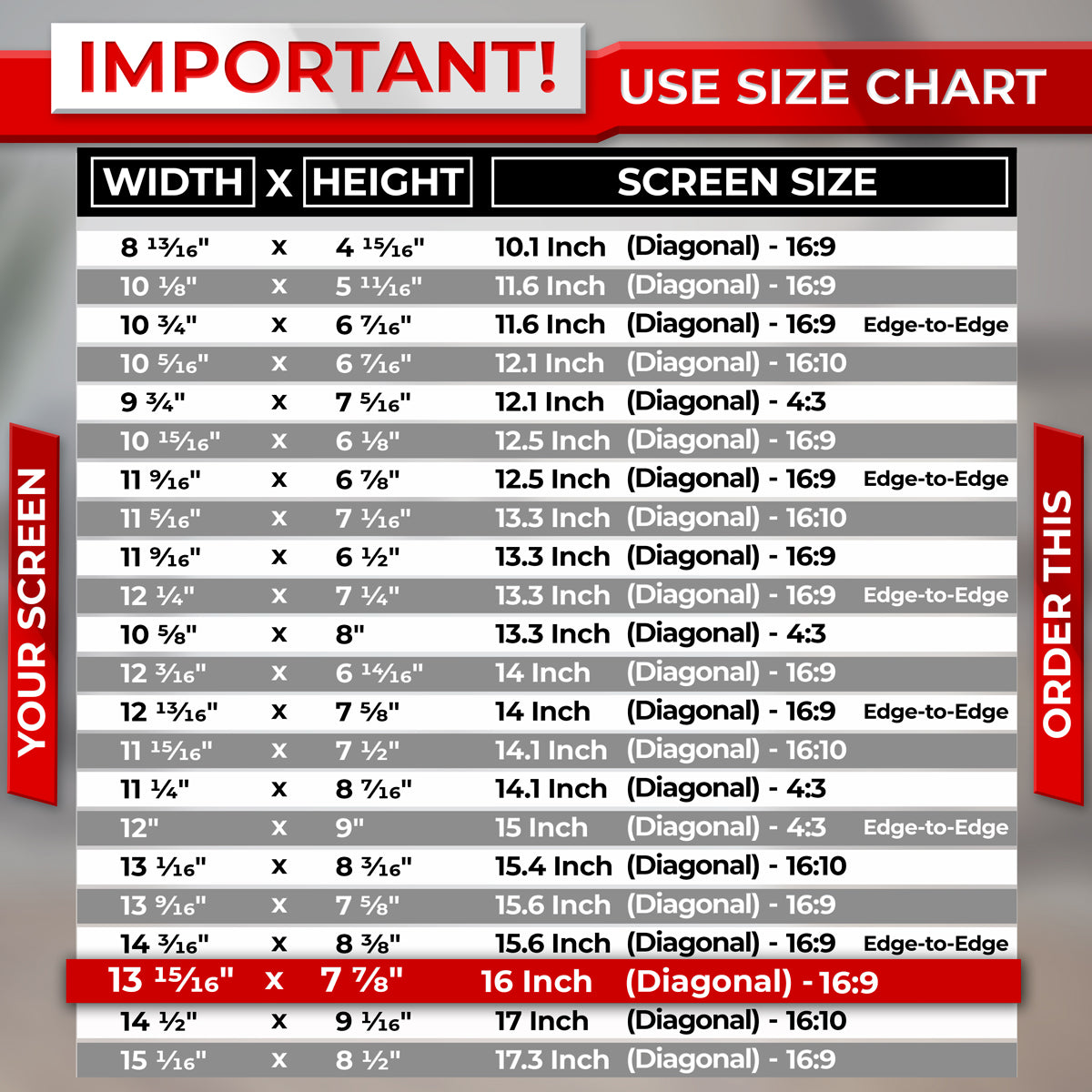 SightPro 16 Inch 16:9 Privacy Screen Filter for Laptops