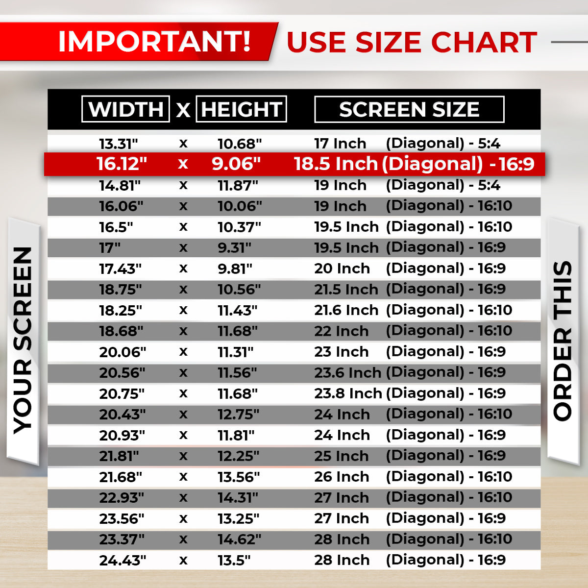 SightPro 18.5 Inch 16:9 Privacy Screen Filter for Computer Monitors