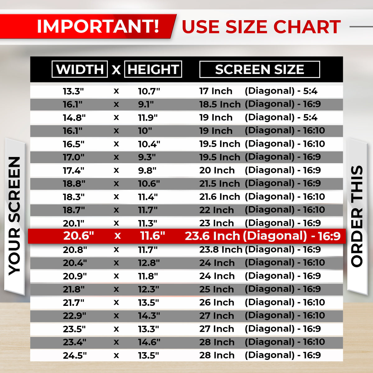 SightPro 23.6 Inch 16:9 Privacy Screen Filter for Computer Monitors