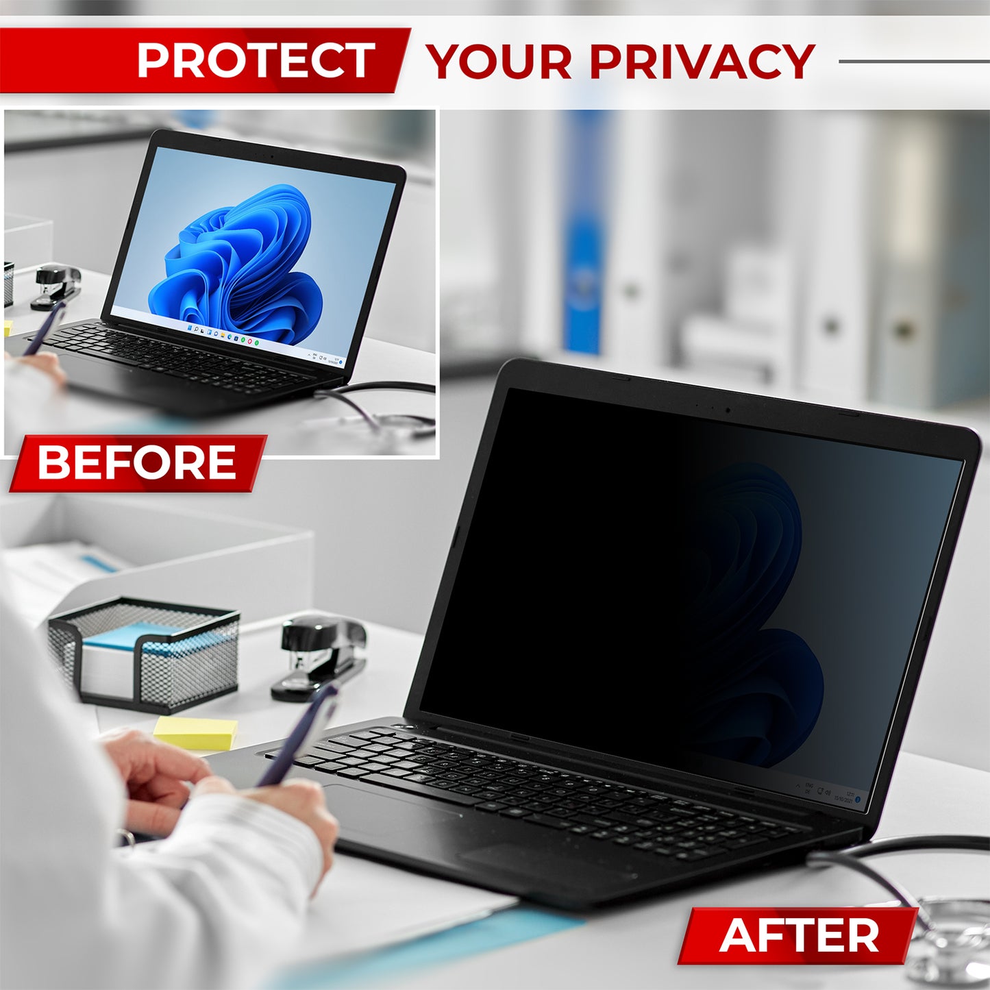SightPro 13.3 Inch 16:9 Privacy Screen Filter for Laptops