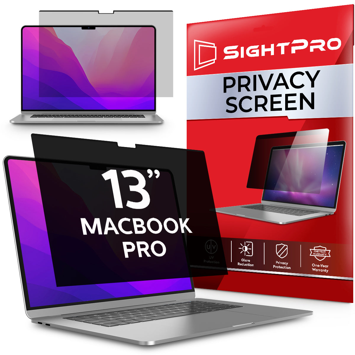 SightPro Magnetic Privacy Screen Filter for MacBook Pro 13 Inch (2016 - 2022, M1, M2)