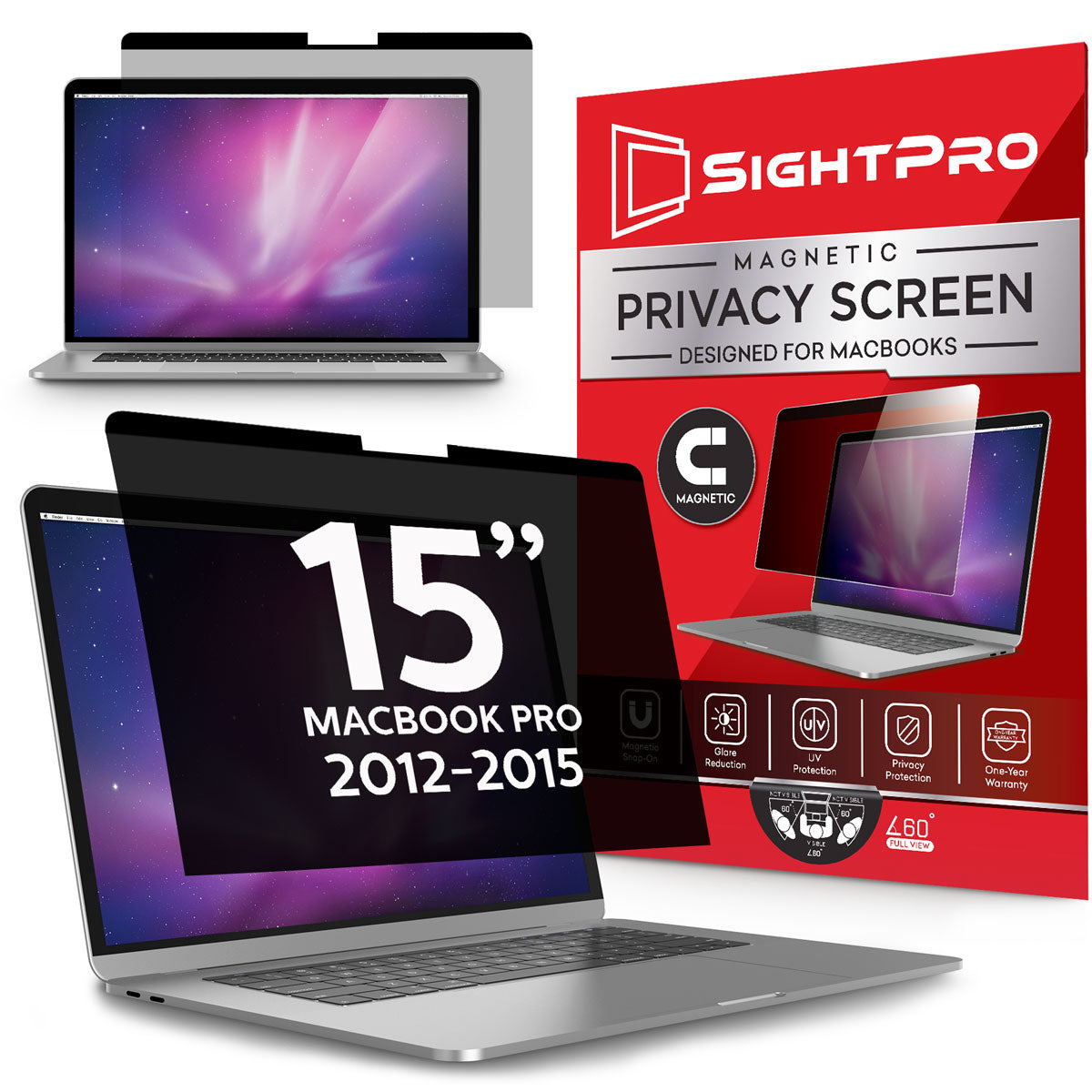 SightPro Magnetic Privacy Screen Filter for MacBook Pro 15 Inch (2012 - 2015)