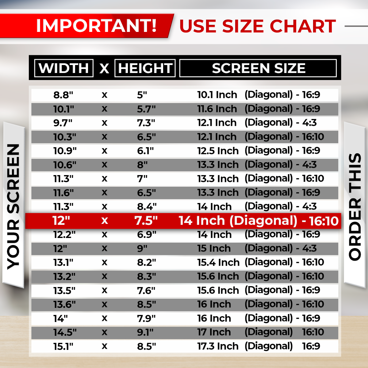 SightPro 14.1 Inch 16:10 Privacy Screen Filter for Laptops