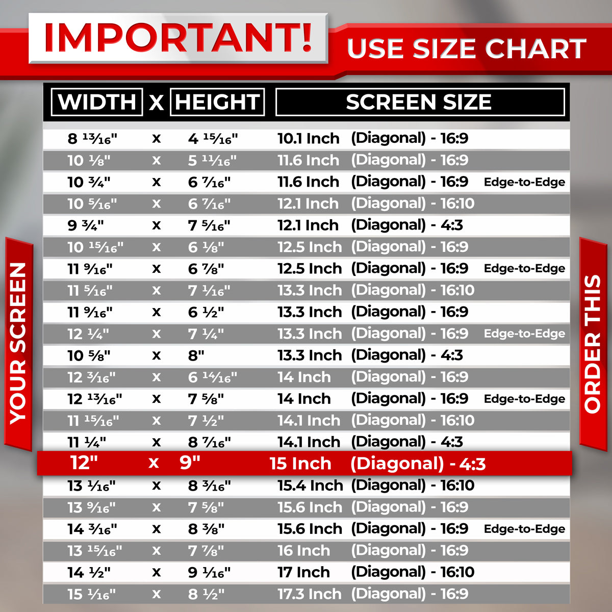 SightPro 15 Inch 4:3 Privacy Screen Filter for Laptops