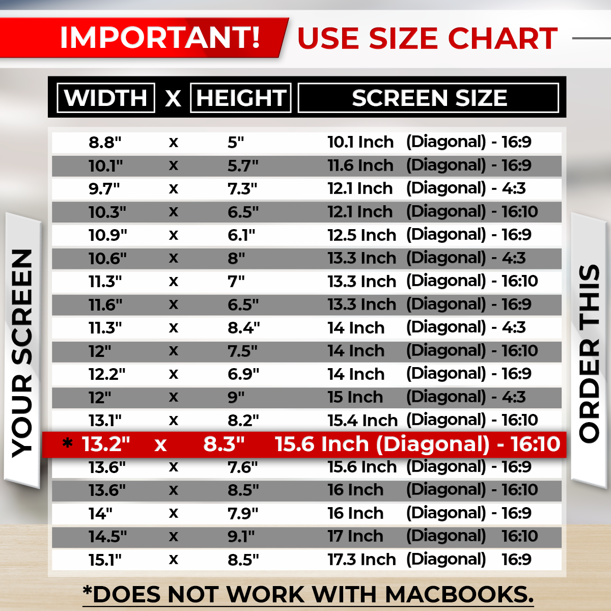 SightPro 15.6 Inch 16:10 Privacy Screen Filter for Laptops