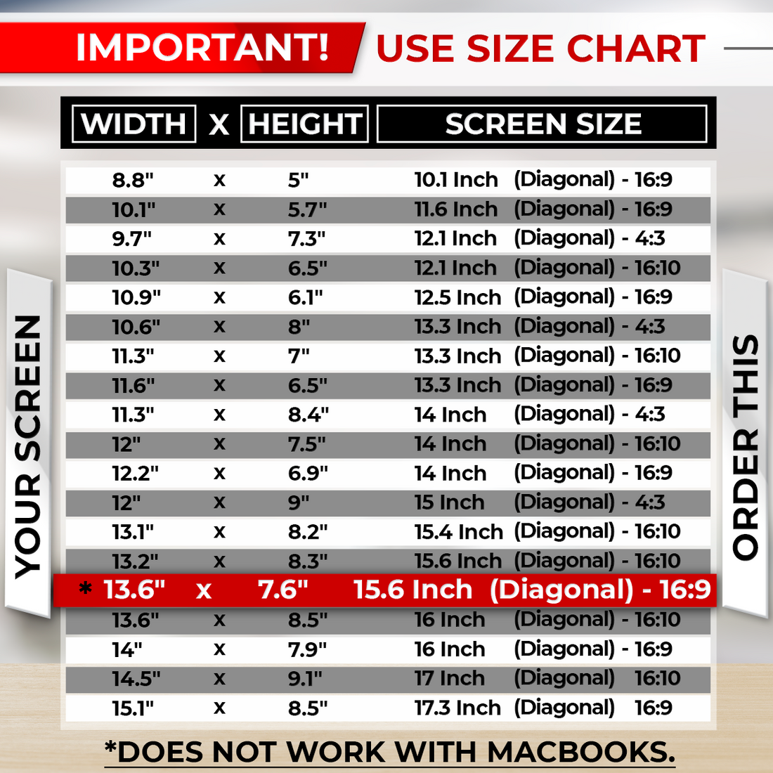 SightPro 15.6 Inch 16:9 Privacy Screen Filter for Laptops