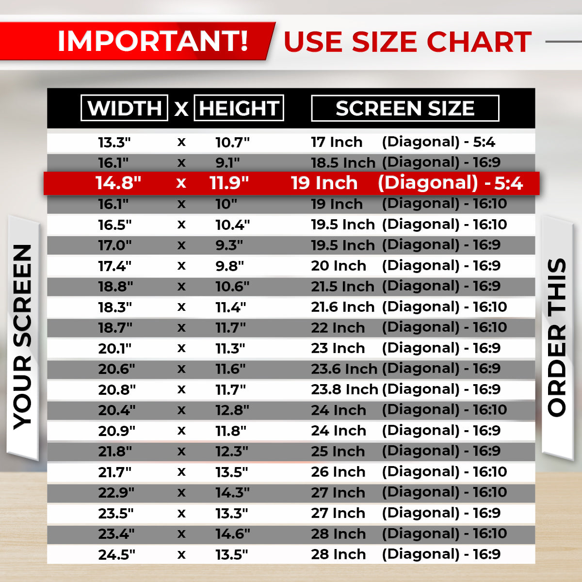 SightPro 19 Inch 5:4 Privacy Screen Filter for Computer Monitors