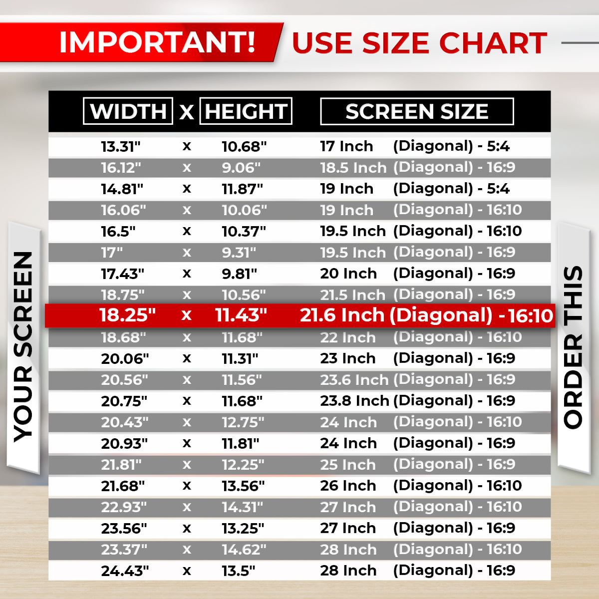 SightPro 21.6 Inch 16:10 Privacy Screen Filter for Computer Monitors