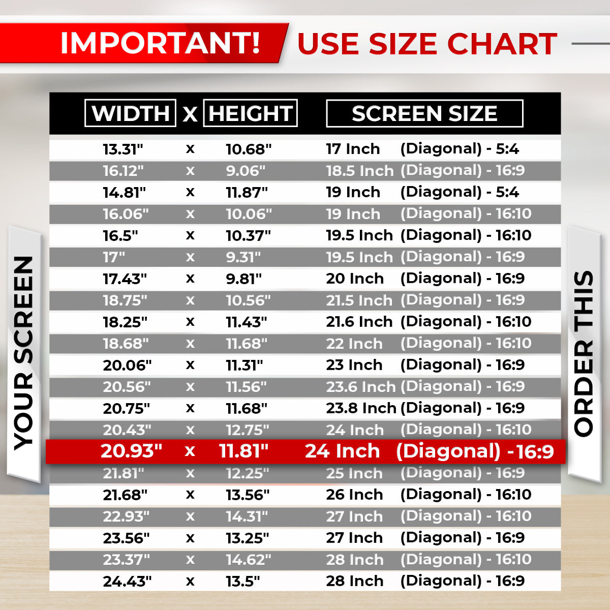 SightPro 24 Inch 16:9 [2 Pack] Privacy Screen Filter for Computer Monitors