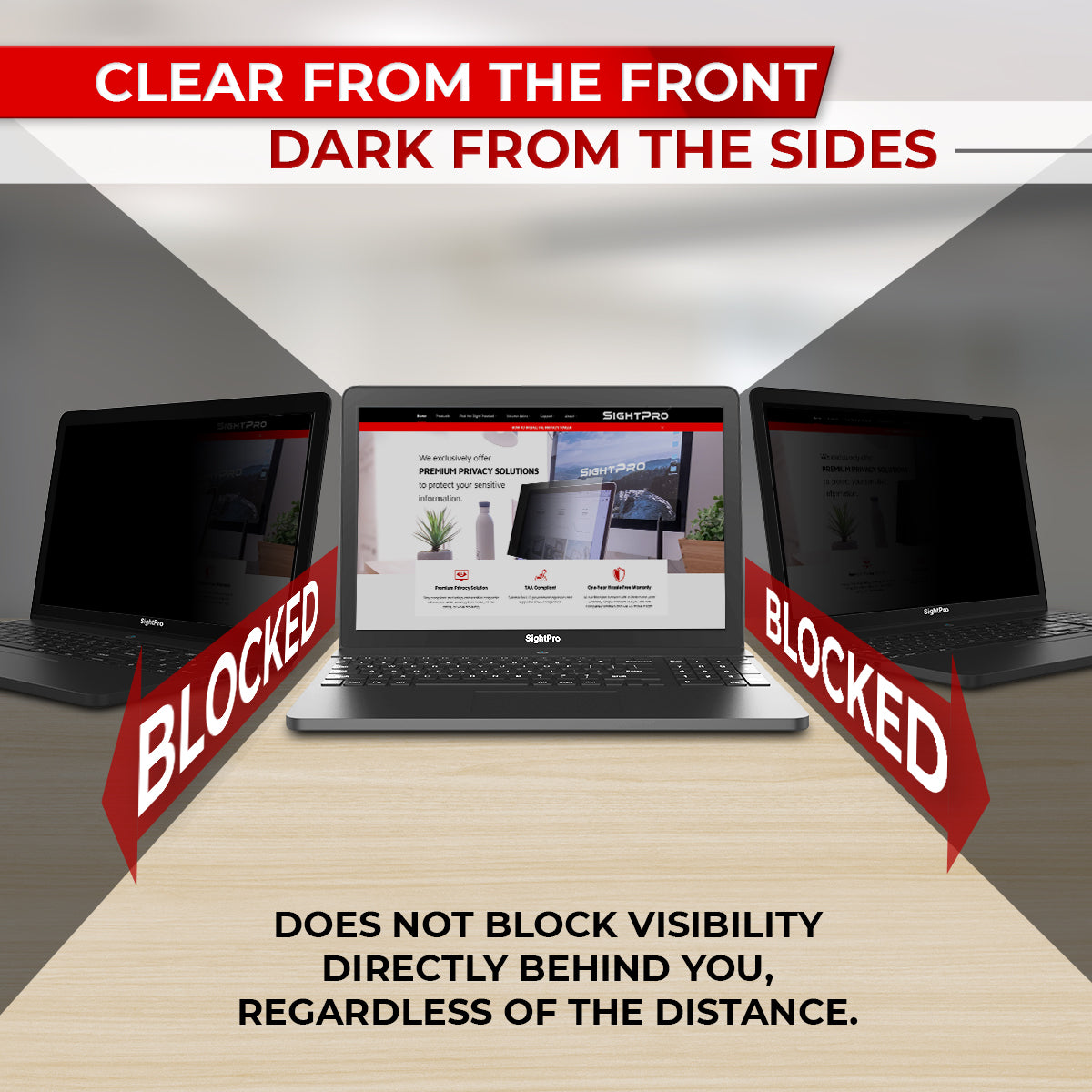 SightPro 14.1 Inch 4:3 Privacy Screen Filter for Laptops