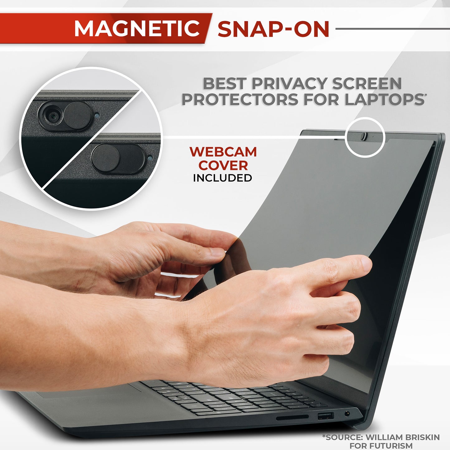 SightPro Magnetic 15.6 Inch 16:9 Privacy Screen Filter for Laptops