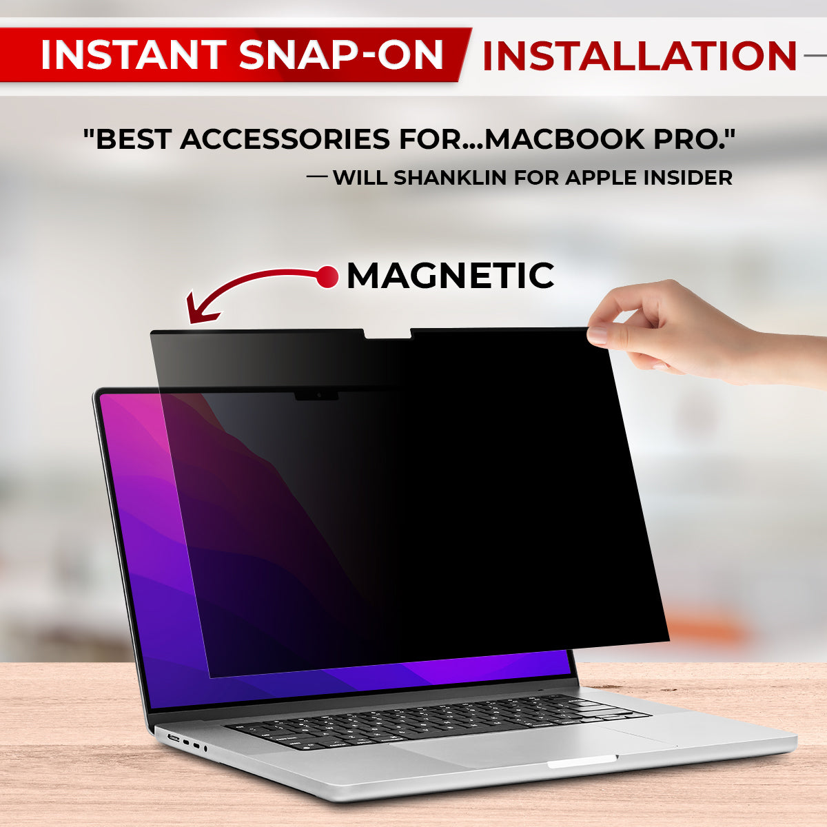 SightPro Magnetic Privacy Screen Filter for MacBook Pro 13 Inch (2012, 2013, 2014, 2015)