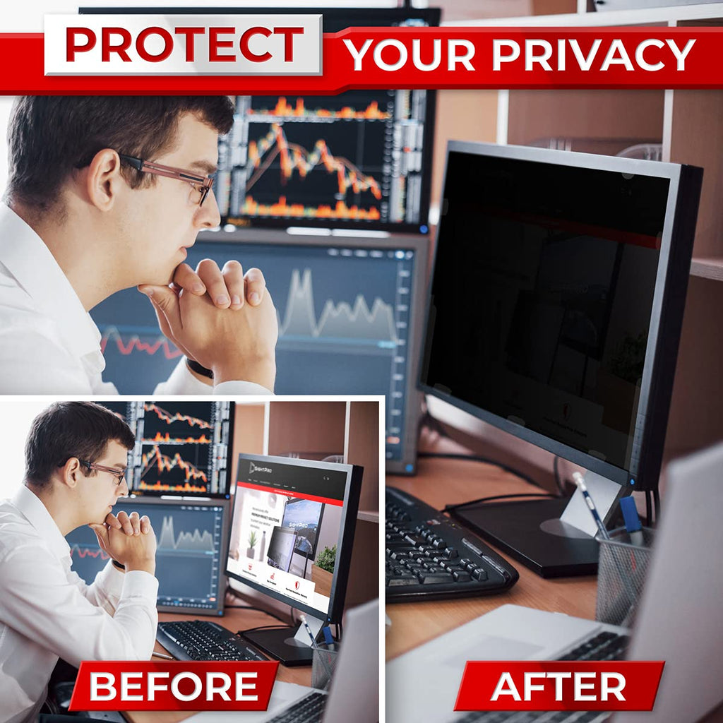  SightPro Filtro de pantalla de privacidad de computadora de 20  pulgadas 16:9 para monitor, protector de privacidad y protector  antirreflejos (17 7/16 pulgadas x 9 13/16 pulgadas) : Electrónica