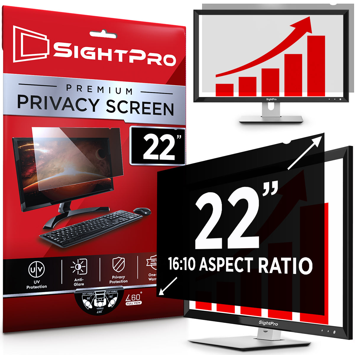 Computer Monitor Privacy Screen Filterr 22 Inch 16:10