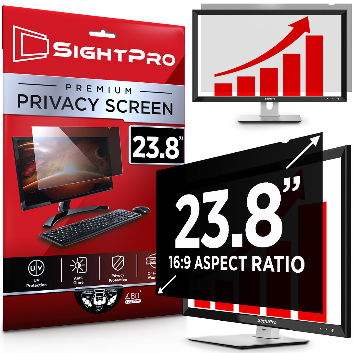 Computer Monitor Privacy Screen Filterr 23.8 Inch 16:9