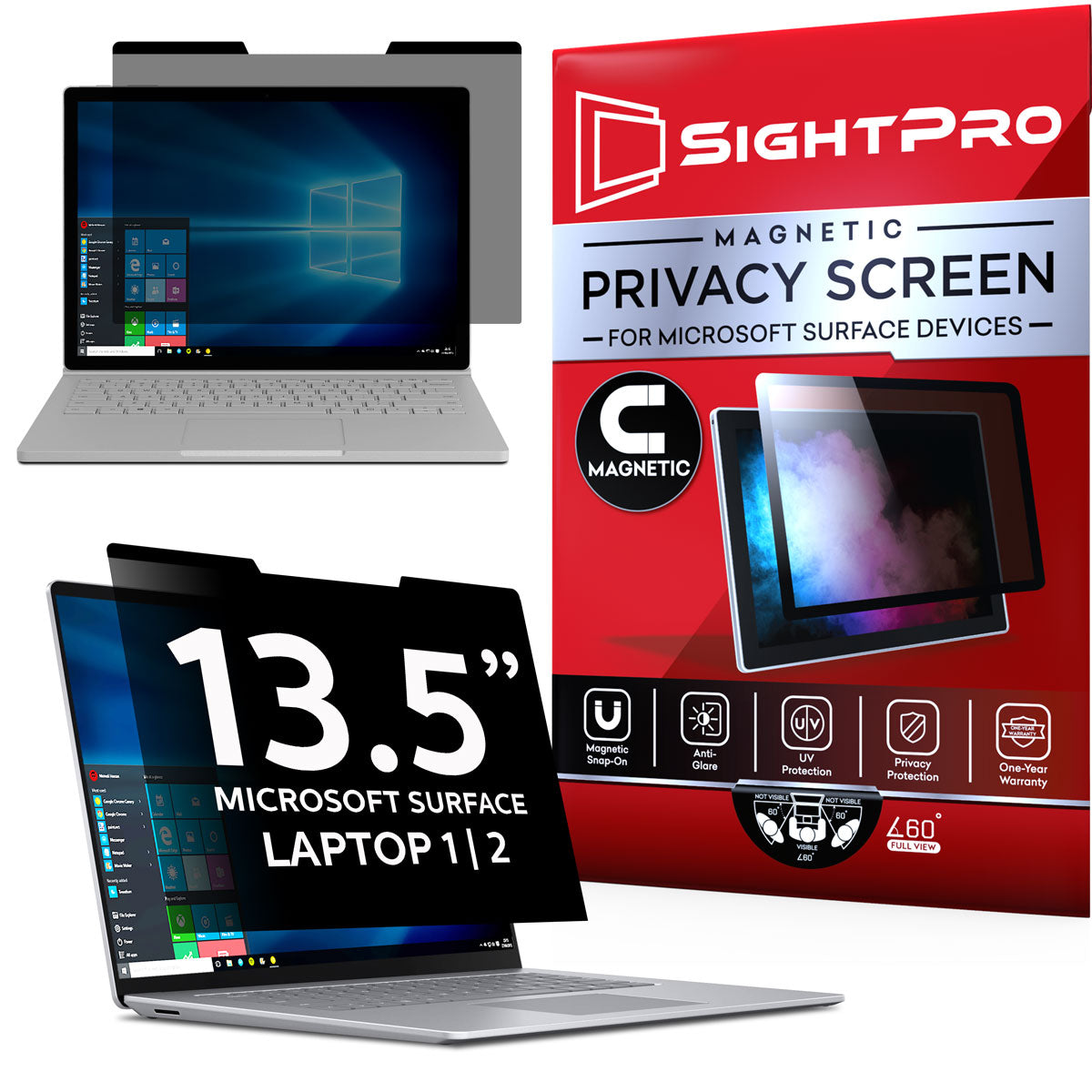 SightPro Magnetic Privacy Screen for Surface Laptop 13.5" (1, 2, 3)