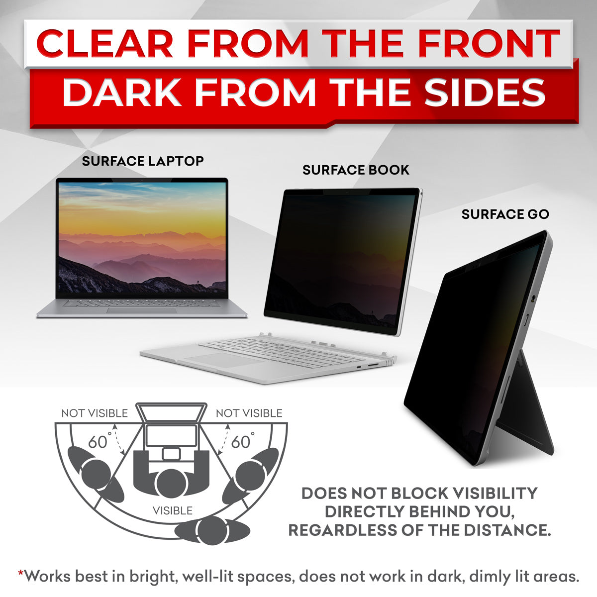 SightPro Magnetic Privacy Screen for Surface Laptop 13.5" (1, 2, 3)