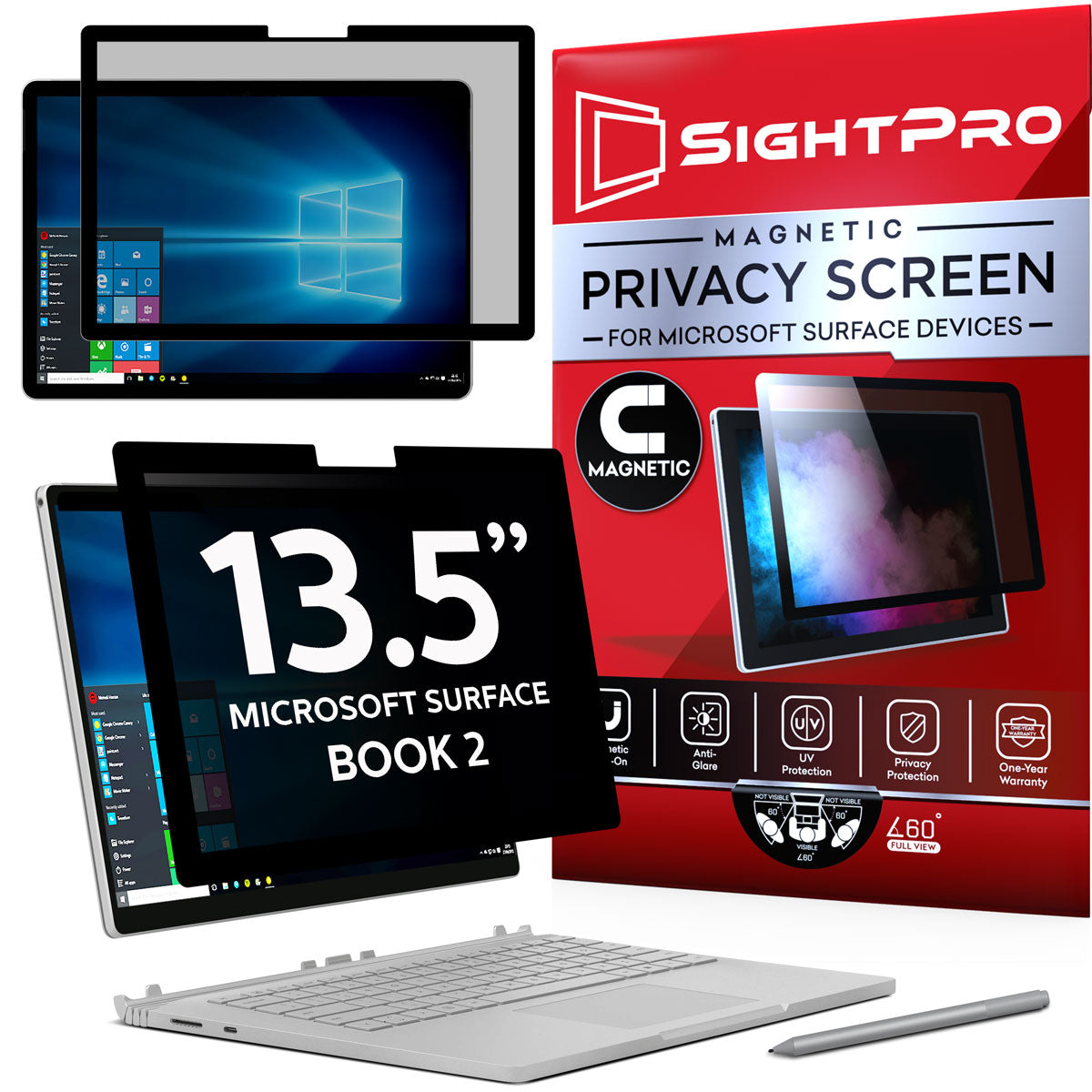 SightPro Magnetic Privacy Screen for Surface Book 2 13.5"